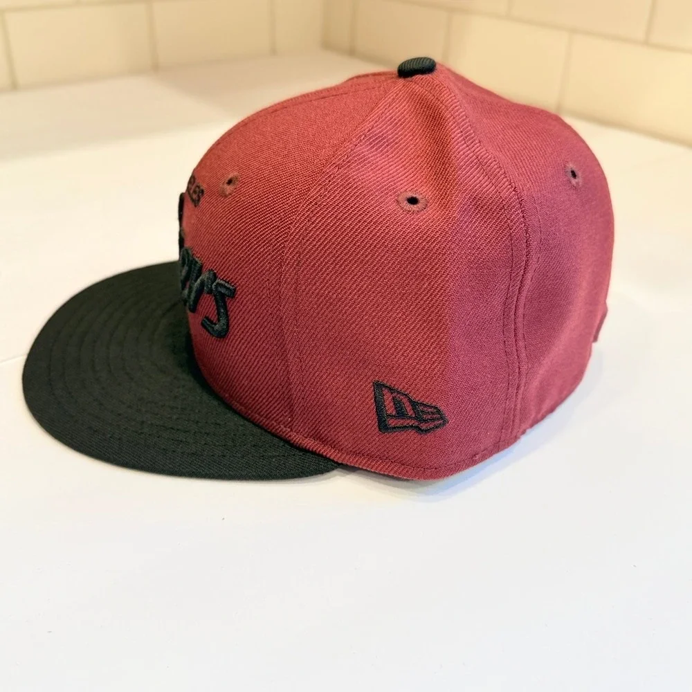 Los Angeles Dodgers New Era 59FIFTY Fitted Hat 6‎ 7/8 Maroon Black Wool MLB